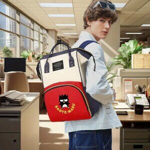 Badtz Maru Sanrio Canvas Backpack Laptop Bag with Zipper NWT